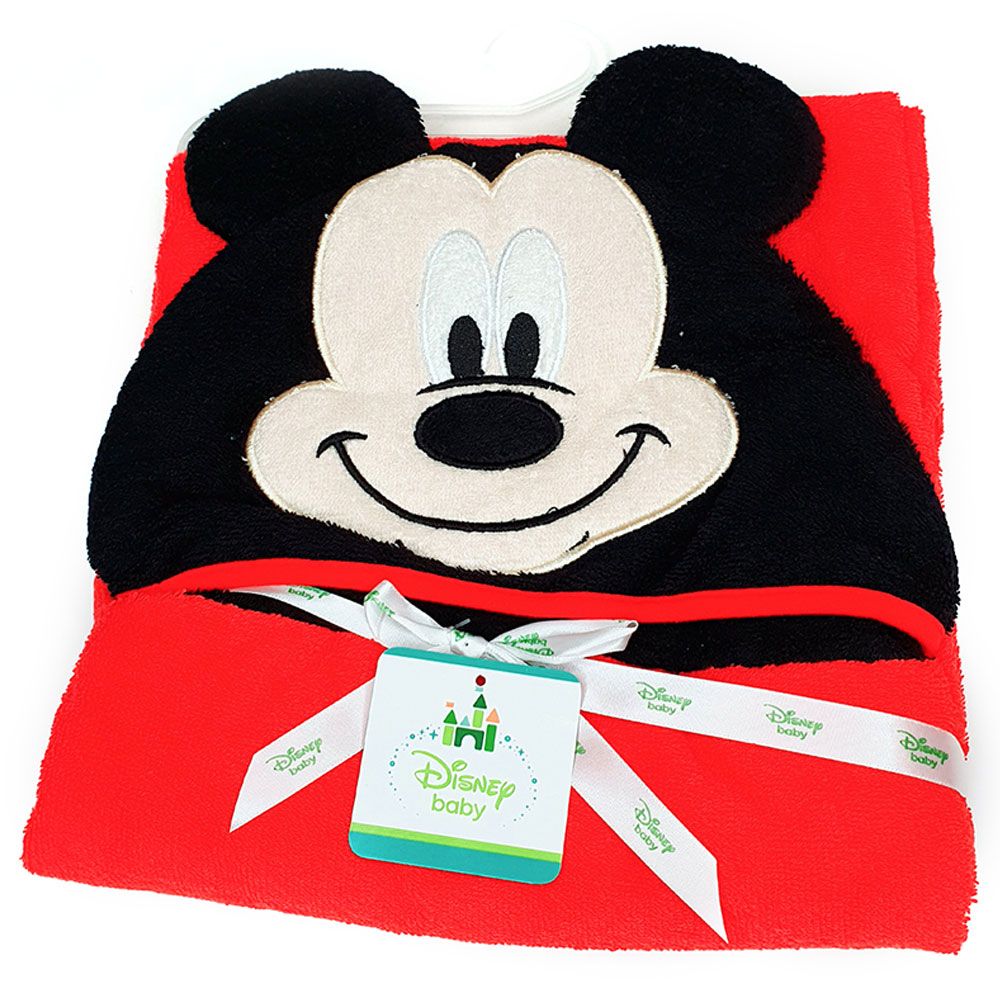 Mickey - Infant Hooded Towel - Red