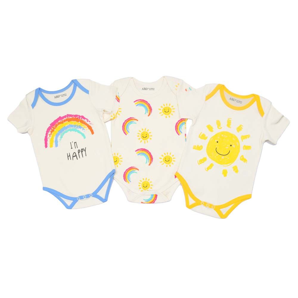 Aiko - 3pc-Set - Baby Short Sleeves Bodysuit