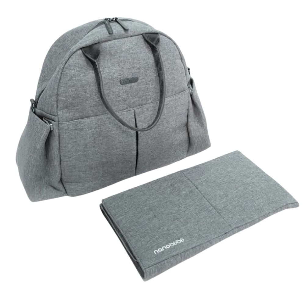 Nanobebe Diaper Storage Backpack And Changing Bag Grey