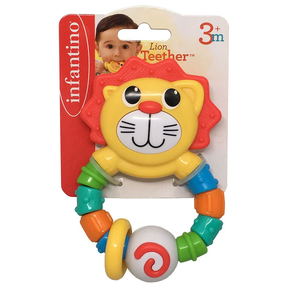 Infantino - Bendy Lion Teether - Red/Yellow