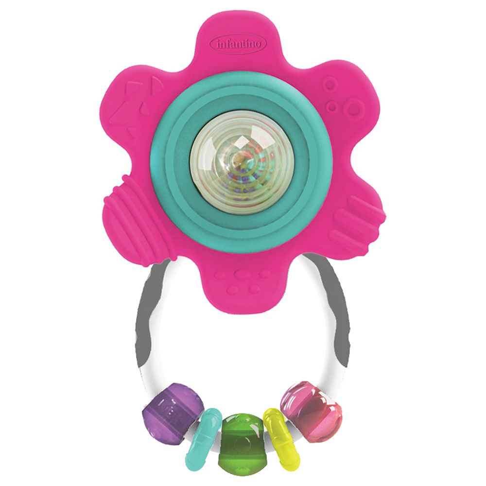 Infantino - Spin & Rattle Teether - Pink