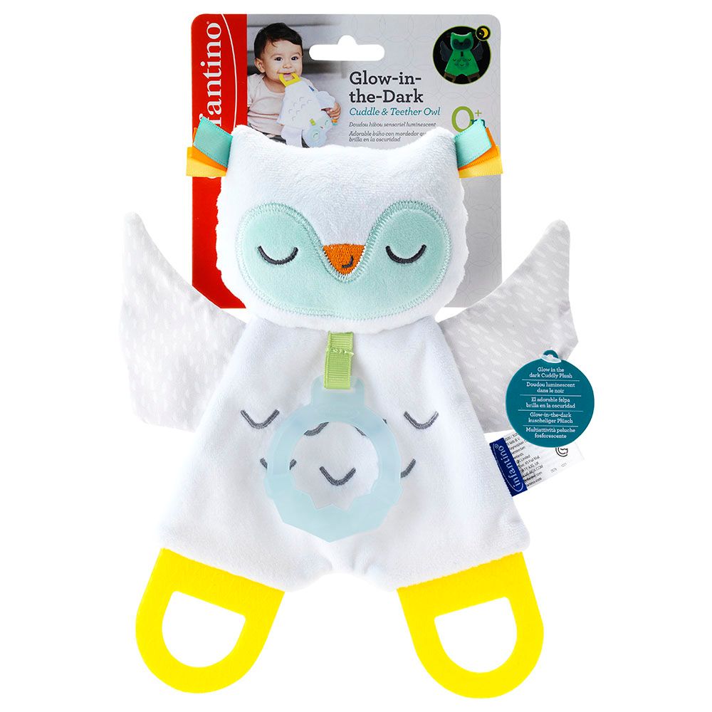 Infantino - Glow-In-The-Dark Cuddle & Teether - Owl