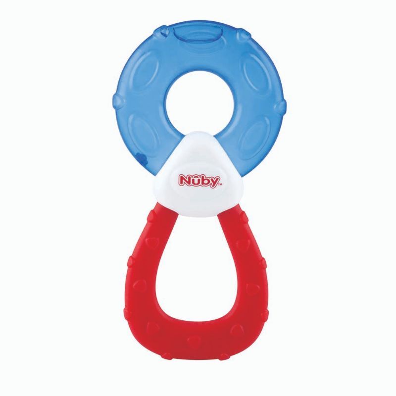 Nuby - Coolbite Round Teether W/ Distilled Water - Red/Blue 