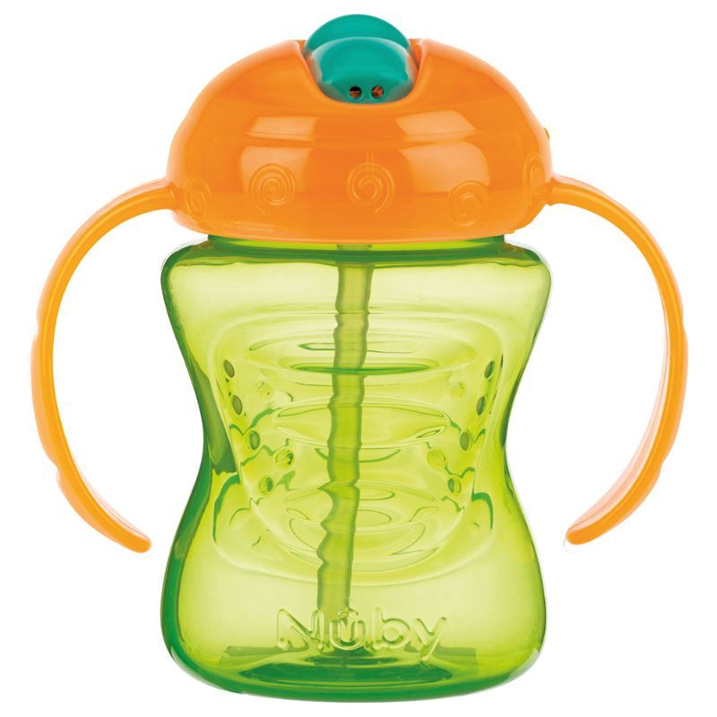 Nuby - Free Flow 2 - In - 1 Hard Spout Cup 240 ml - Green