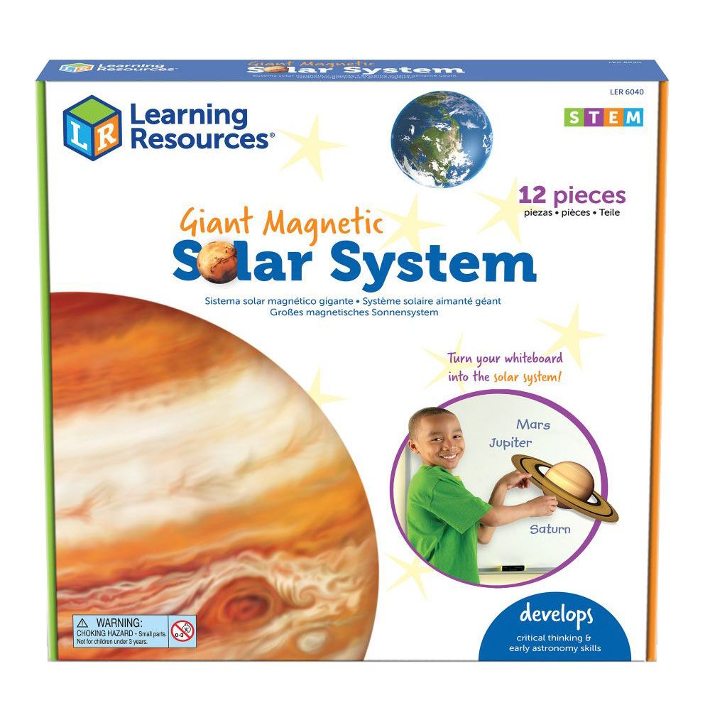 Learning Resources - Giant Magnetic Solar System - 13Pcs