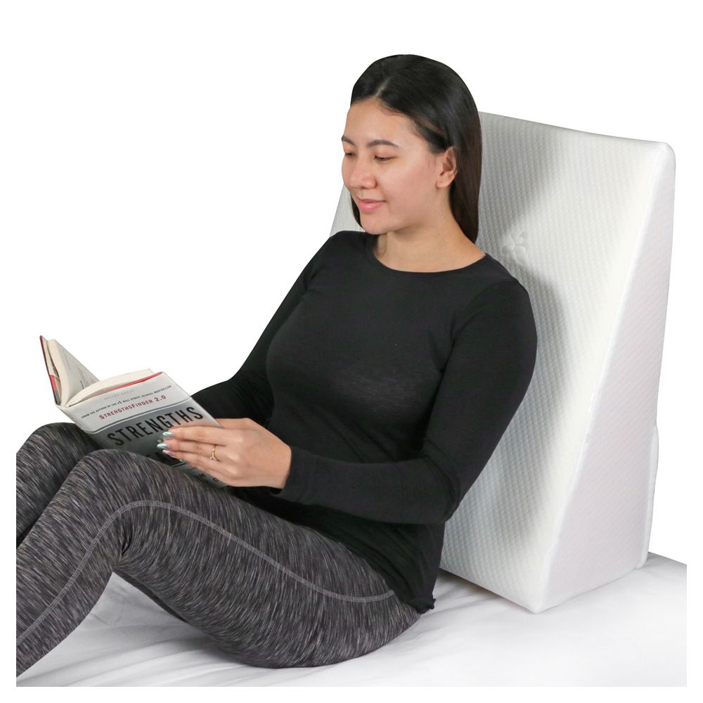 MOON - Wedge Pillow With Memory Foam For Acid Reflux - 60x60x30 cm