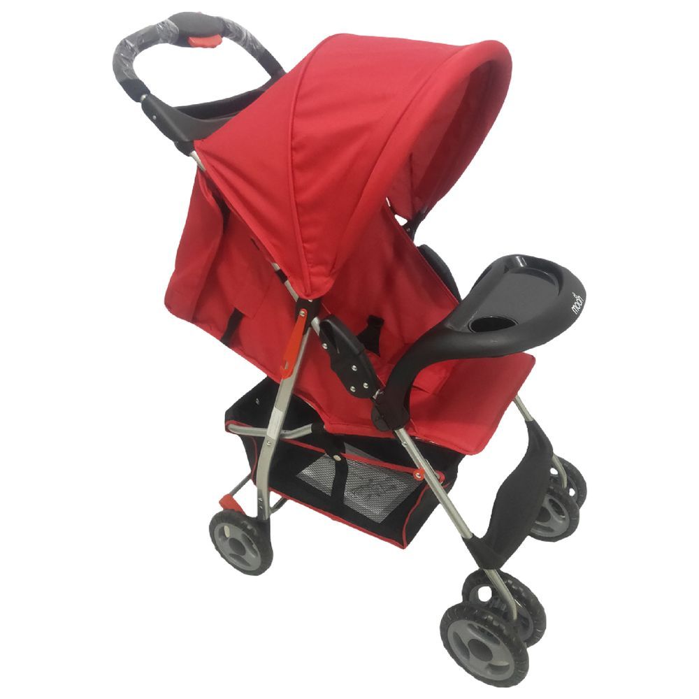 Moon - Bezik One Fold Stroller - Dark Red