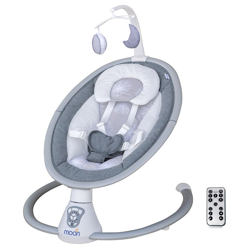 Moon - Musical Baby Electric Swing - Grey