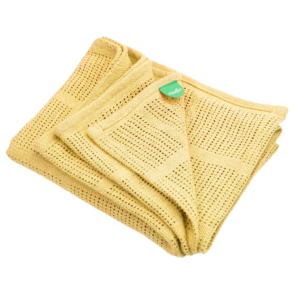 Moon - Organic Cellular Blanket - Yellow - 75x100 cm