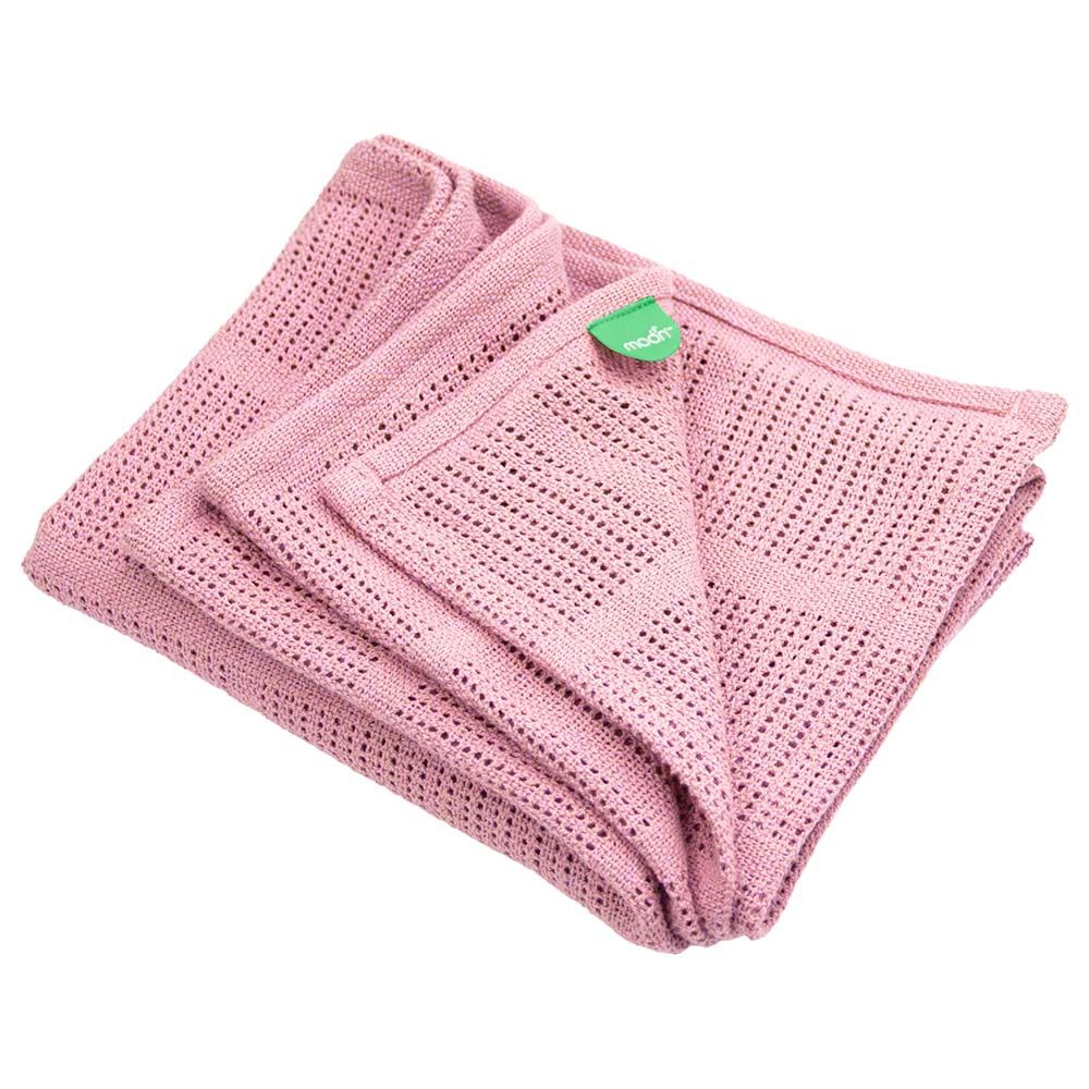 Moon - Organic Cellular Blanket - Pink - 75x100 cm