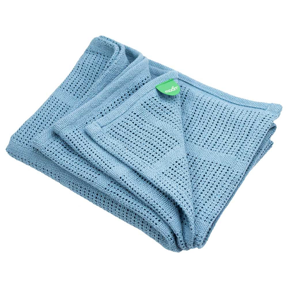 Moon - Organic Cellular Blanket - Blue - 75x100 cm