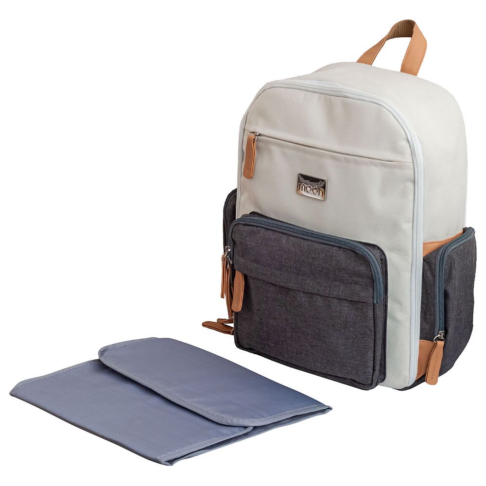 Moon - Rocco Diaper Backpack - Grey Melange