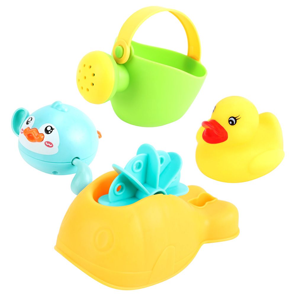 Moon - Mini Floating Duck Baby Bath Toys 4pc-Set