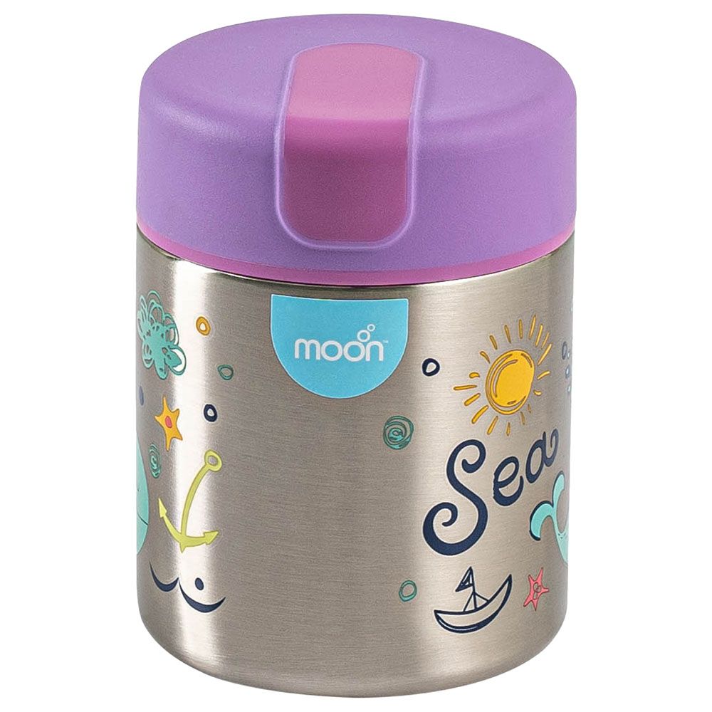 Moon - Double Wall Stainless Steel Food Jar - Purple