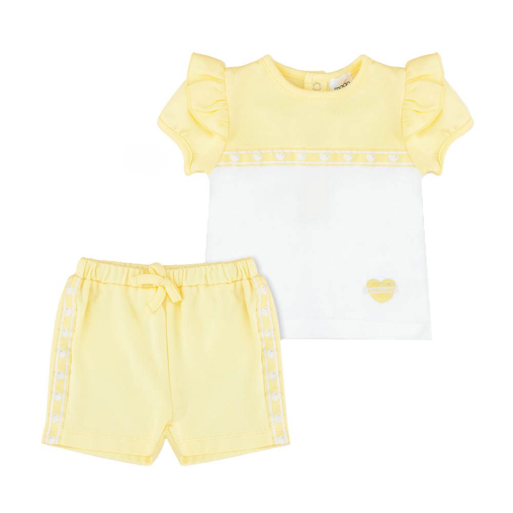 Moon - 2pc-Set - Short-Sleeved Top & Short - Lemon Hearts