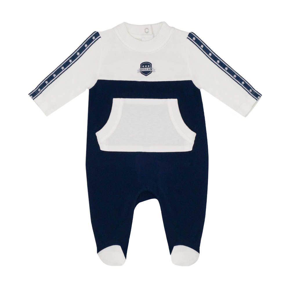 Moon - 100% Cotton Sleepsuit - Navy