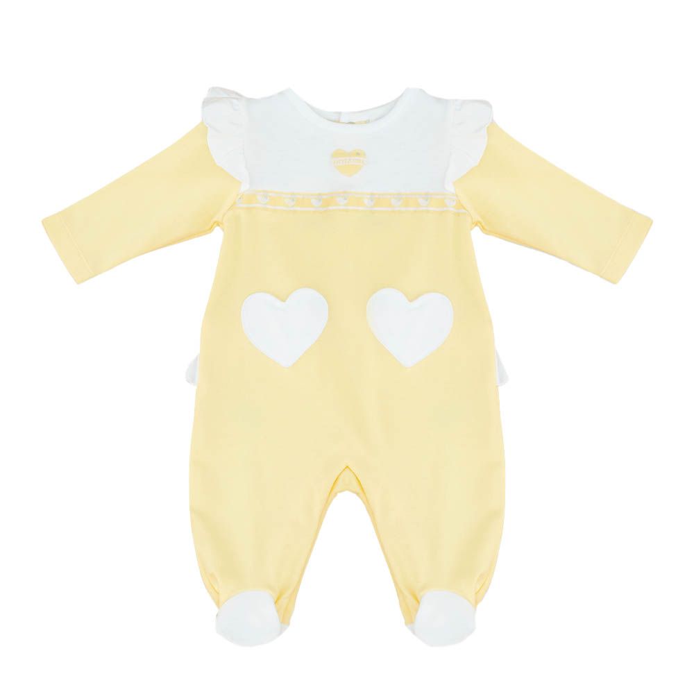 Moon - 100% Cotton Sleepsuit - Lemon