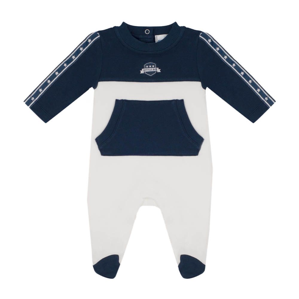 Moon - 100% Cotton Sleepsuit - Navy Sports