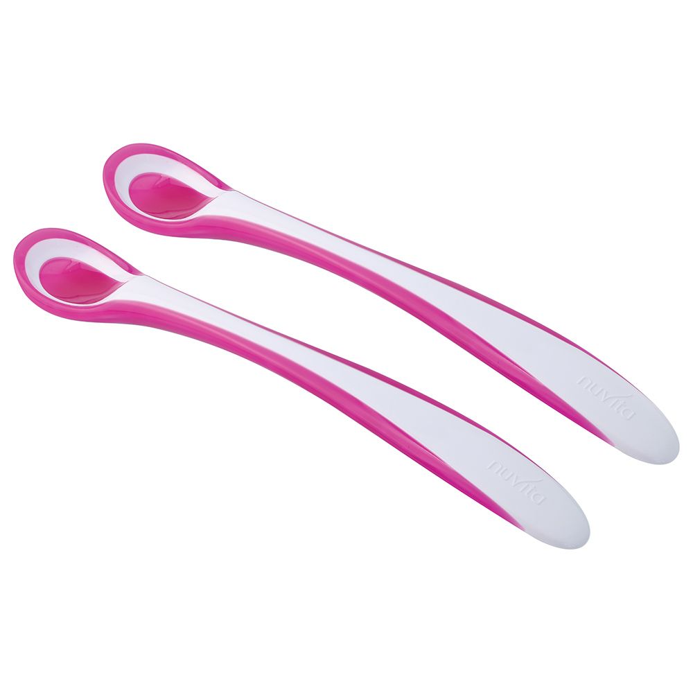 Nuvita Set 2 Thermosensitive Spoons Pink