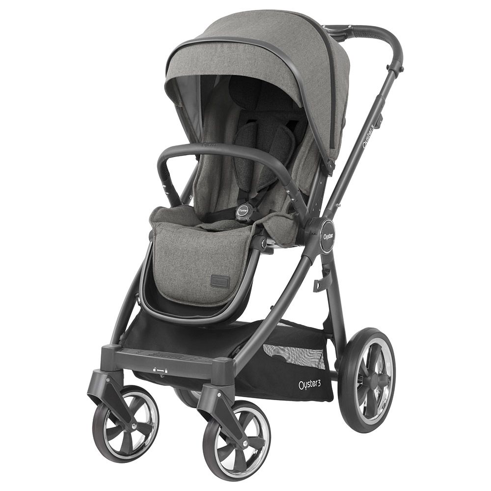 Oyster - Premium Threefold Baby Stroller 3 - Mercury City Grey