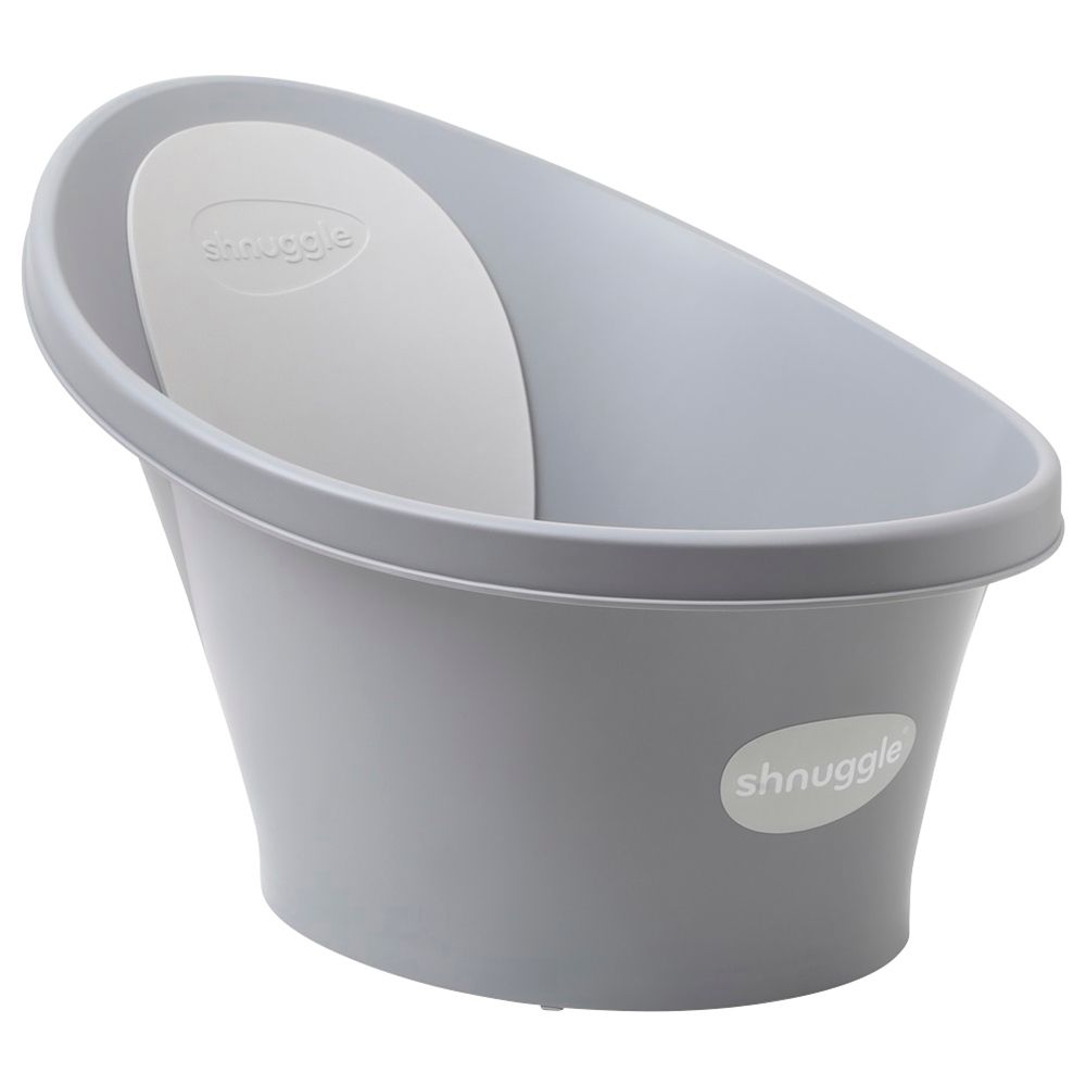 Shnuggle - Baby Bath Tub - Pebble Grey with White