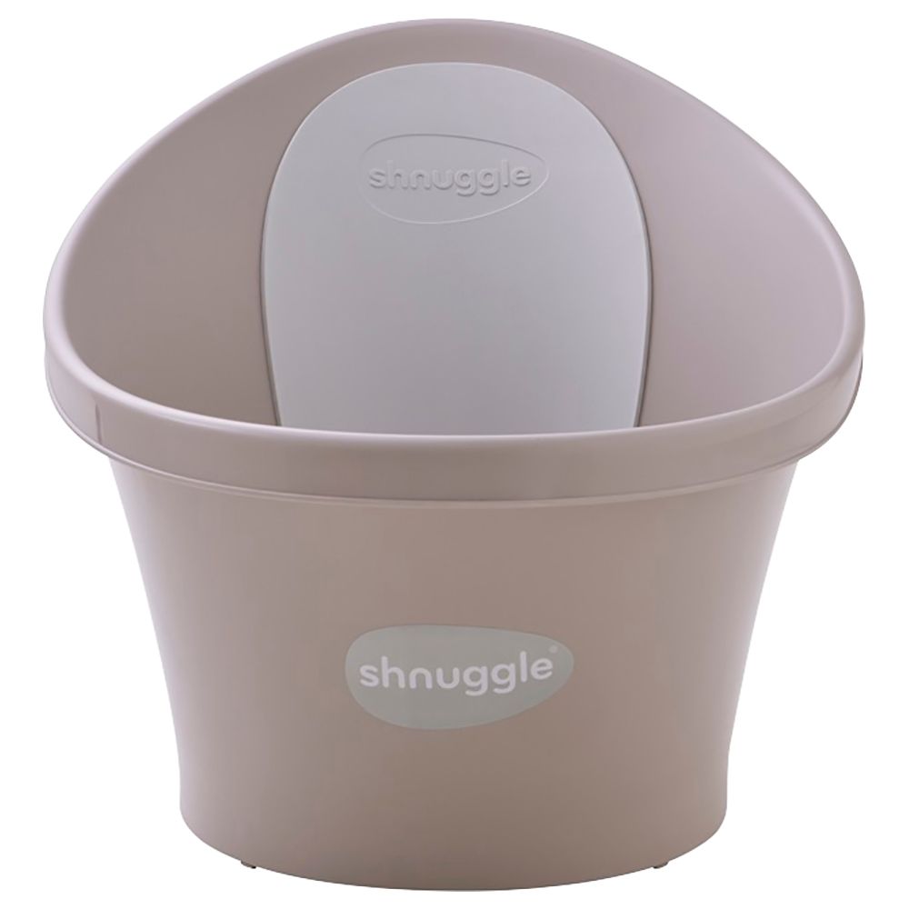 Shnuggle - Baby Bath Tub - Taupe with White