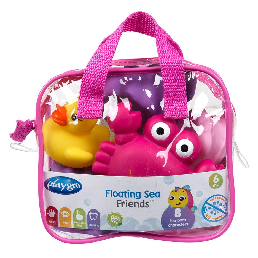 Playgro - Floating Sea Friends Bath Toy 8pc-Set - Purple