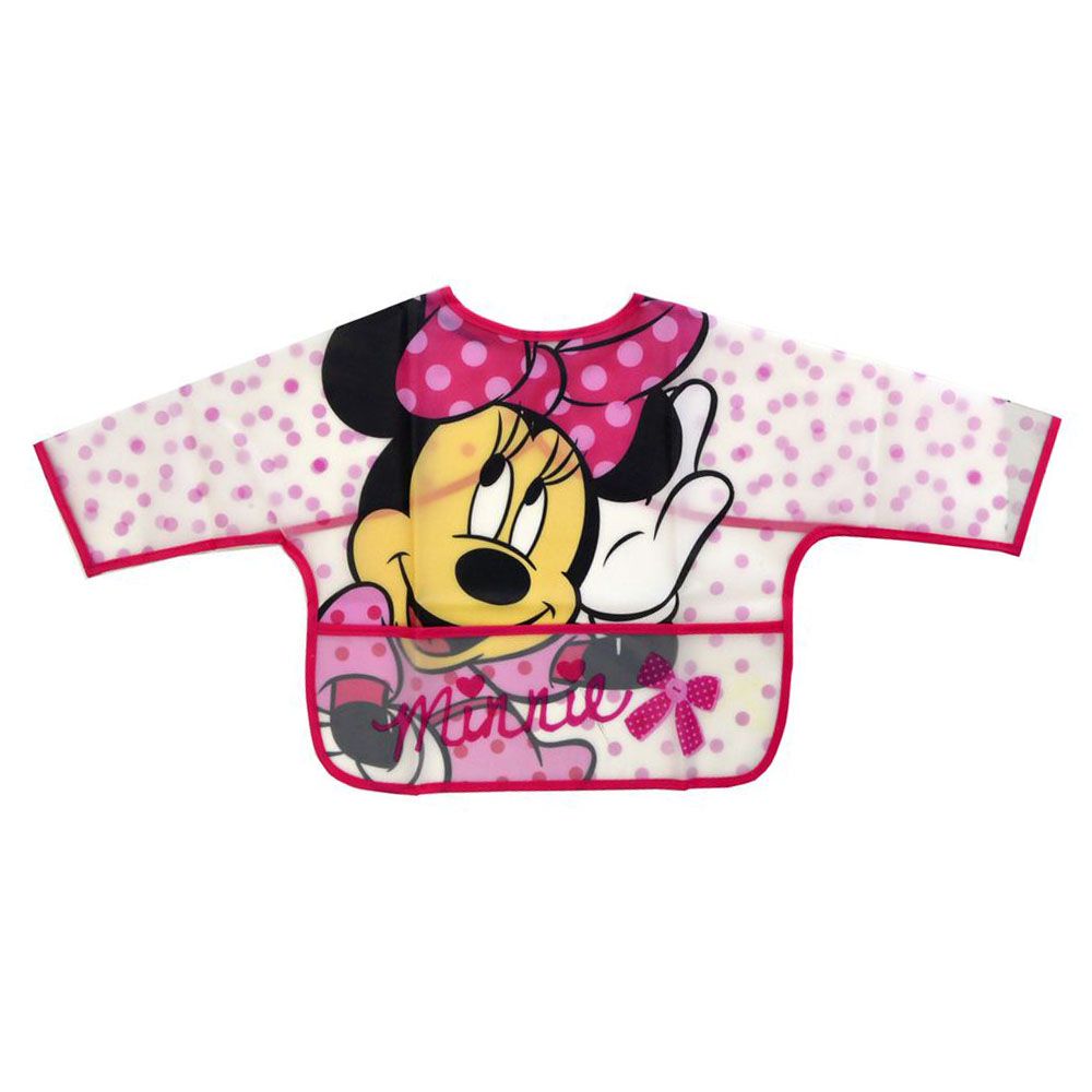 Disney - Minnie Sleeved Bib - Pink