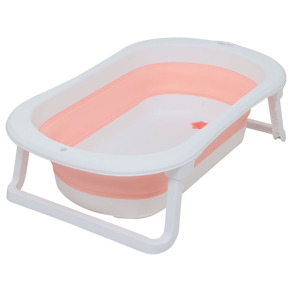 Nurtur - Collapsible Baby Bathtub - White/Pink