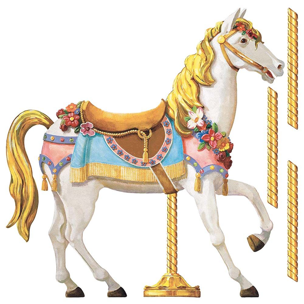 Room Mates Decals - Carousel Horse Peel Wall Decals