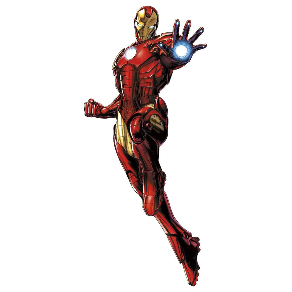 Room Mates Decals - Iron Man Giant Wall Decals With Glow