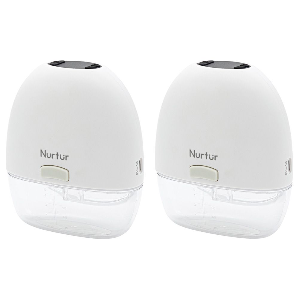 Nurtur Cozi - Hands Free Electric Breast Pump - White - 140ml - Pack of 2