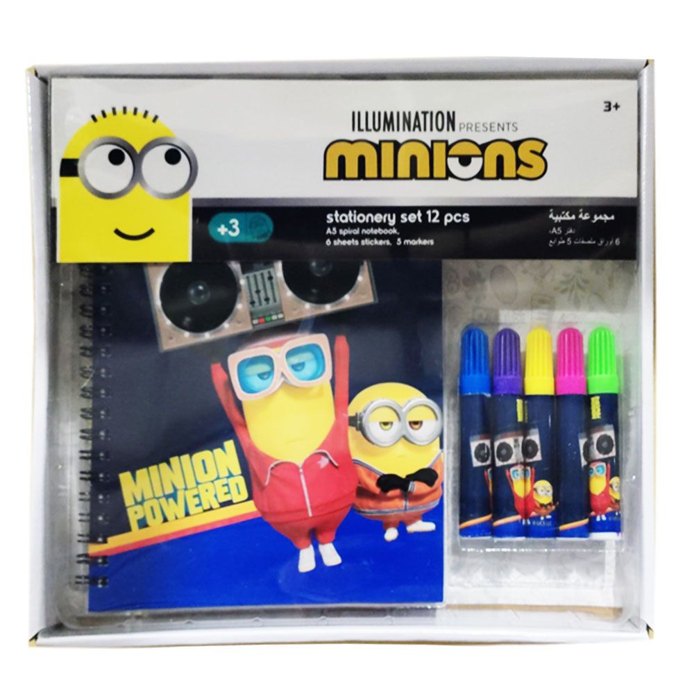 Universal Studios - Minions Stationery Set 12pc-Set