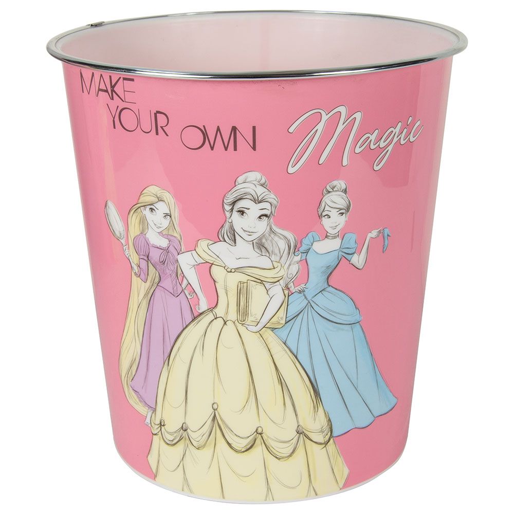 Disney - Princess Compact Waste Basket - Pink