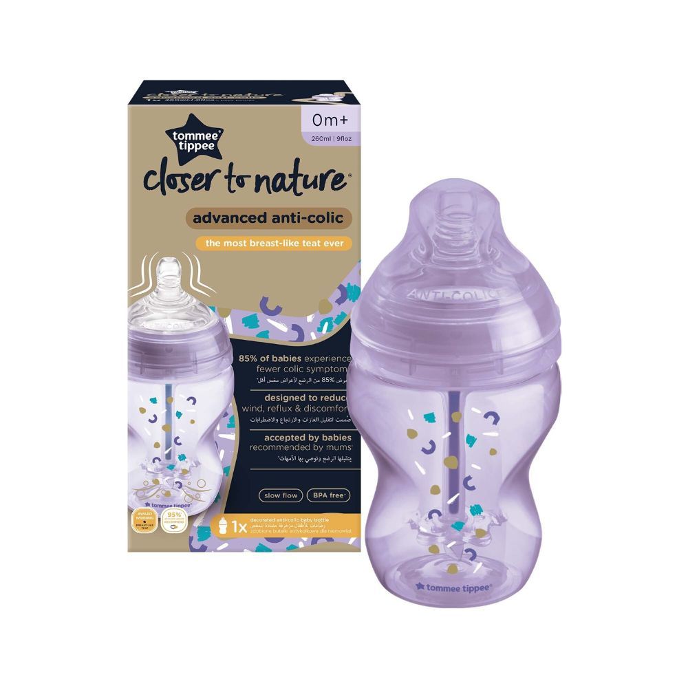 Tommee Tippee Advanced Anti-Colic Feeding Bottle, 260ml