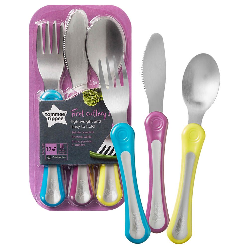 Tommee Tippee Explora First Grown Up Cutlery Set-(Multi)