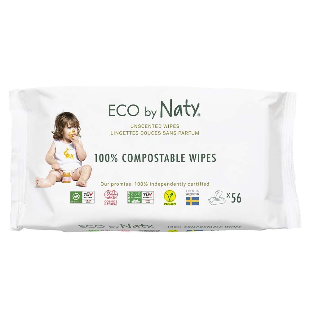 Naty - Wipes Unscented 56 pcs