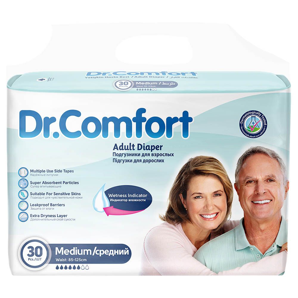 Dr Comfort - Adult Diaper Medium 85-125cm - 30pcs