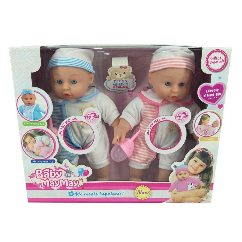 Baby MayMay - Plush Doll With 4 Sounds 2 Pcs