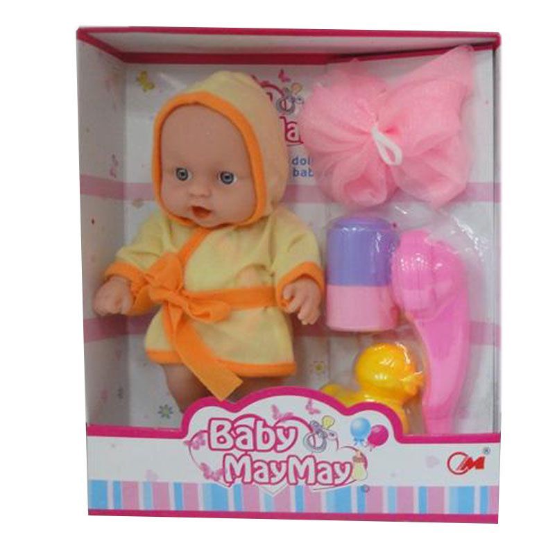 Baby MayMay - Vinyl Doll With Bath Set - Orange