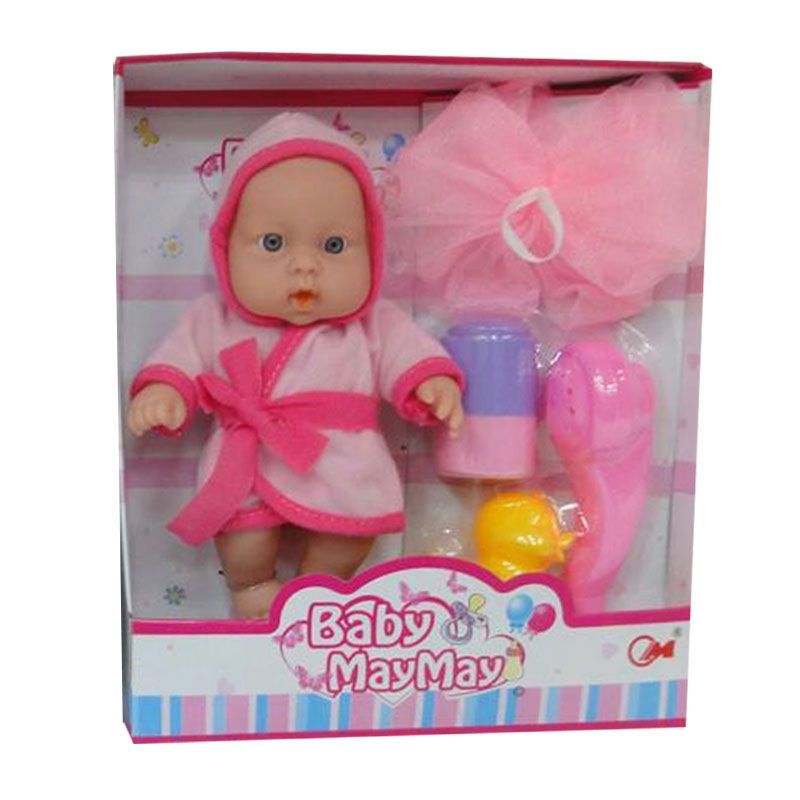 Baby MayMay - Vinyl Doll With Bath Set - Pink