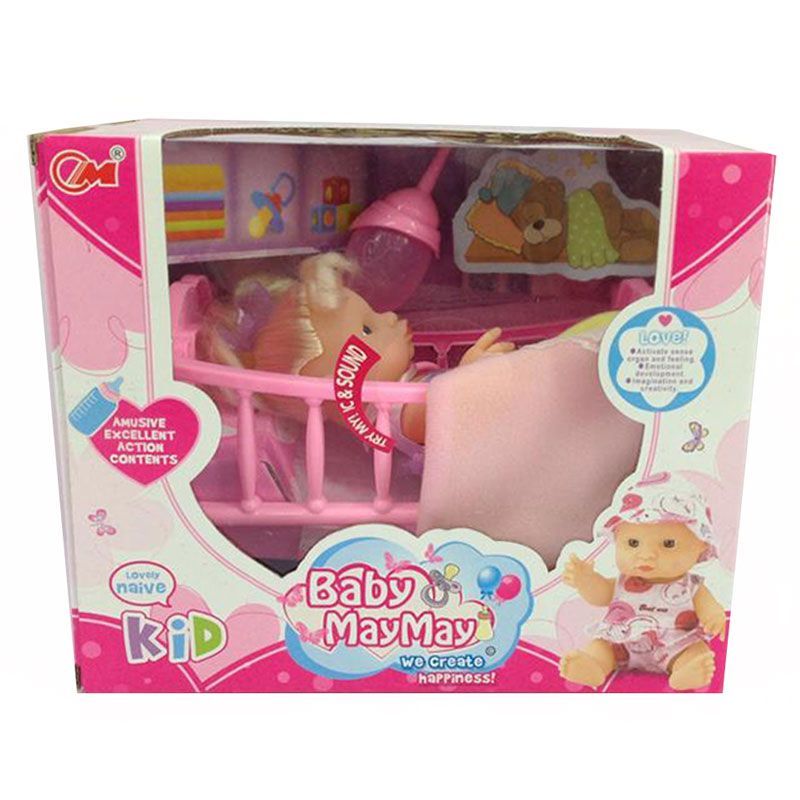 Baby MayMay - Vinyl Doll With Bed & 6 Sounds IC