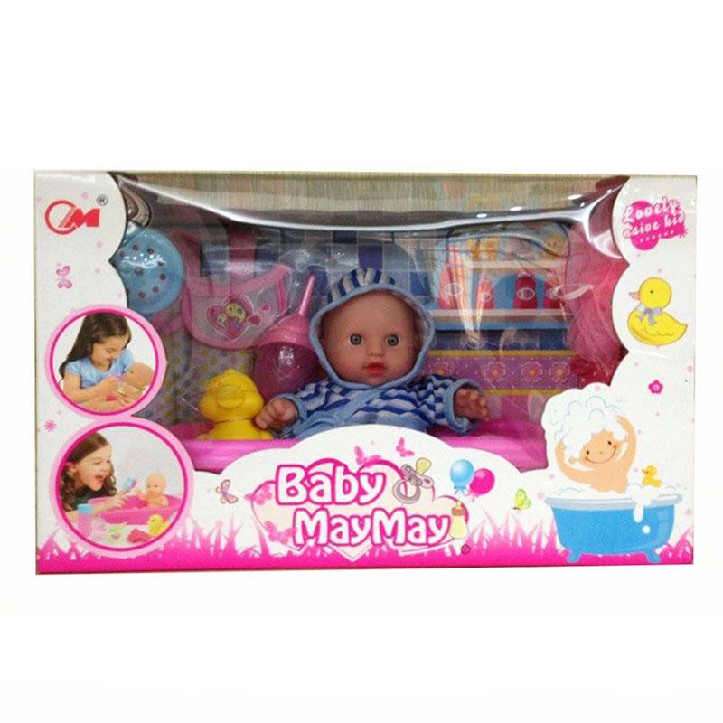 Baby MayMay - Blue Vinyl Doll With Bath Set