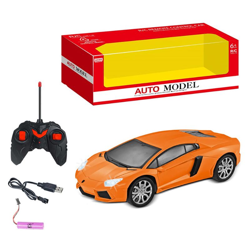 Jinzhilinyuan - 1:16 RC Car W/ Light & Rechargeable - Orange