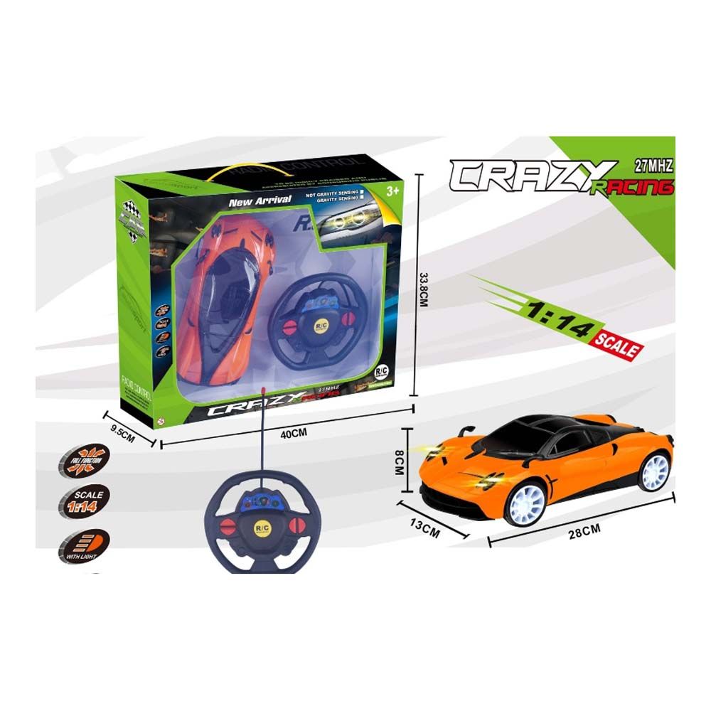 Crazy Racing - Super Speed Remote Control Car - Orange