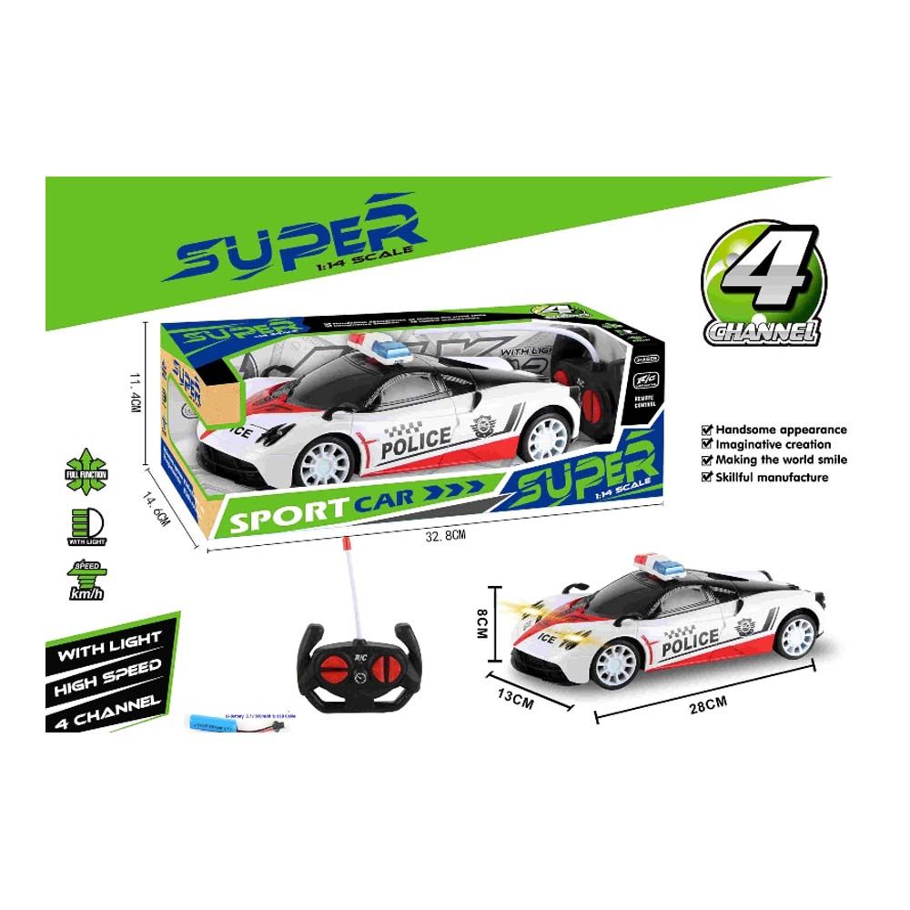 Super Sport Car - Police Remote Control Car - White