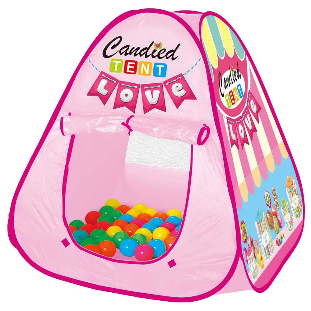 Candied Tent - Tent With 50pc Balls - Pink