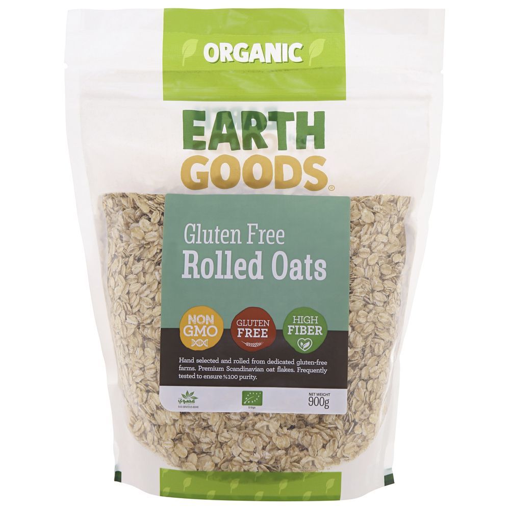 Earth Goods - Gluten Free Organic Rolled Oats 900g