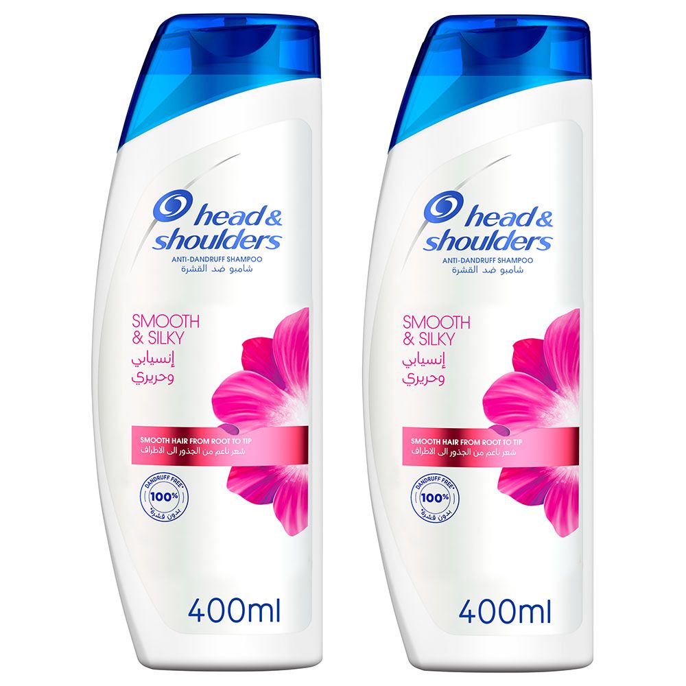 Head & Shoulders - Smooth & Silky Anti-Dandruff Shampoo Dual Pack 400ml