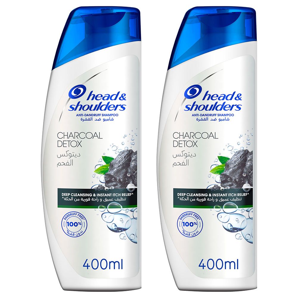 Head & Shoulders - Charcoal Detox Anti-Dandruff Shampoo Dual Pack 400ml